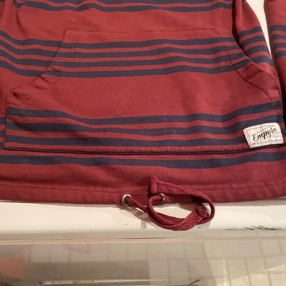 ⚡️Empyre Maroon Striped Pullover Hoodie US L ⚡️ - Picture 4 of 6
